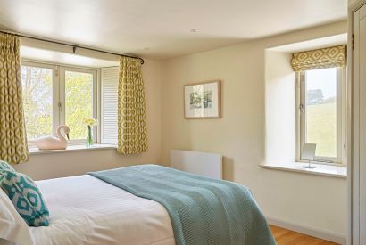 A double bedroom at Harberton Cottage, Devon