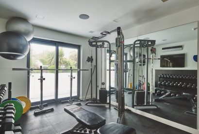 The gym at The Crewhouse, Hampshire