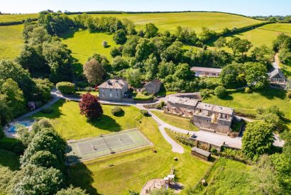 The estate grounds at Harberton Cottage, Devon