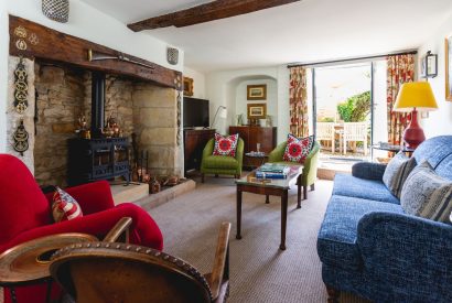 The living room at The Georgian Cottage, Dorset