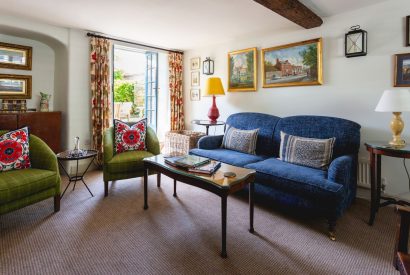 The living room at The Georgian Cottage, Dorset