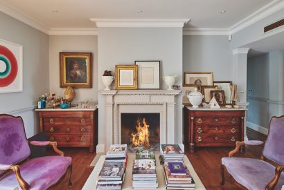 The living room at America Farm, Oxfordshire