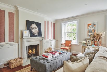 The living room at America Farm, Oxfordshire