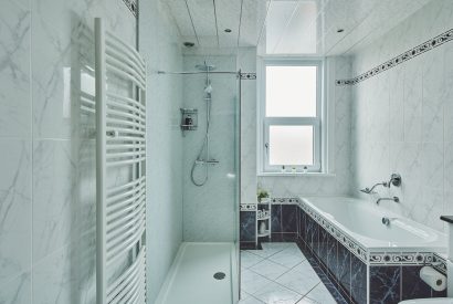 A bathroom at Hollie Cottage, Lancashire