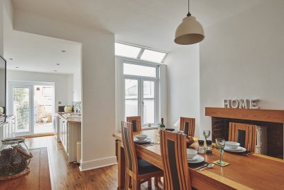 The dining room at Hollie Cottage, Lancashire