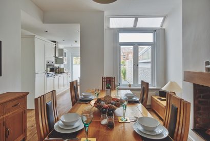 The dining room at Hollie Cottage, Lancashire