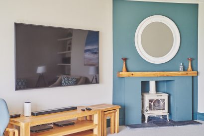 The living room at Beach Manor, West Sussex