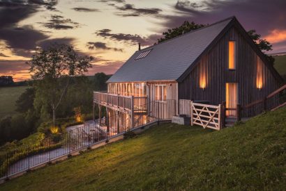 The exterior of Serenity Retreat, Devon