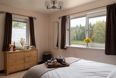 A double bedroom at Lake House, Powys