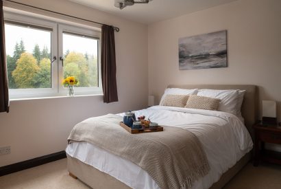 A double bedroom at Lake House, Powys