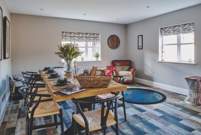 The dining room at Sandy Hill Farm, Staffordshire