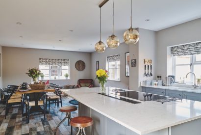 The kitchen diner at Sandy Hill Farm, Staffordshire