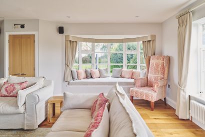 The living room at Sandy Hill Farm, Staffordshire