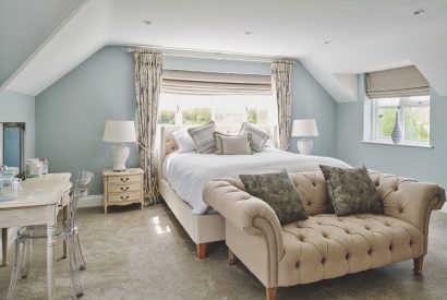 A super king size bedroom at Sandy Hill Farm, Staffordshire