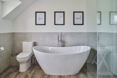 A bathroom at Sandy Hill Farm, Staffordshire