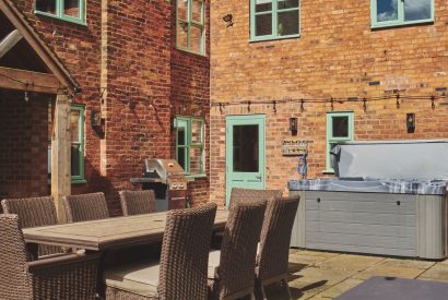 The hot tub at Sandy Hill Farm, Staffordshire