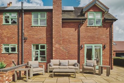 Outdoor space at Sandy Hill Farm, Staffordshire