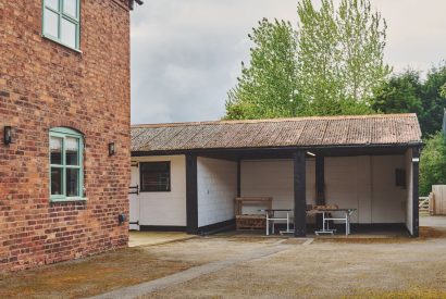 The games area at Sandy Hill Farm, Staffordshire