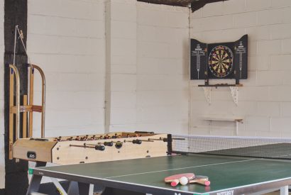 The games area at Sandy Hill Farm, Staffordshire