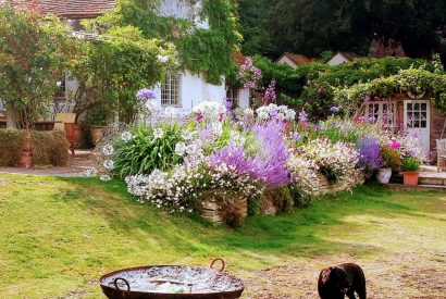 The garden at Hamble Riverside Cottage, Old Bursledon, Hampshire