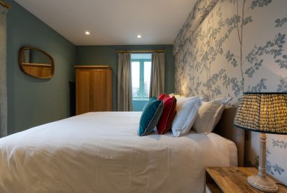 A king size bedroom at Bramble Cottage, Somerset