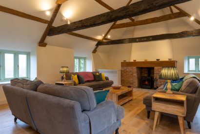 The living room at Bramble Cottage, Somerset