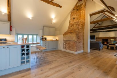 The kitchen area at Bramble Cottage, Somerset