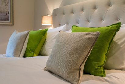 A king size bedroom at Bramble Cottage, Somerset