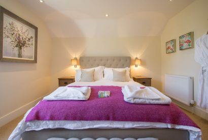 A kingsize bedroom at Elm Tree Cottage, Somerset