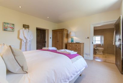 A king size bedroom at Elm Tree Cottage, Somerset