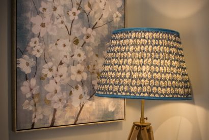 Bedroom lamp at Hawthorn Farmhouse, Somerset