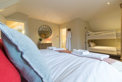 The family bedroom at Hawthorn Farmhouse, Somerset