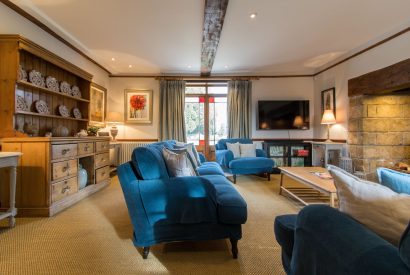 The living room at Hawthorn Farmhouse, Somerset