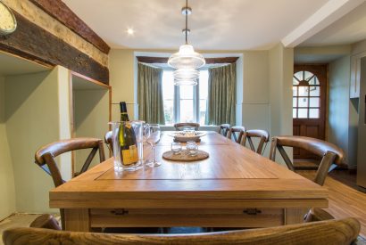 The dining table at Hawthorn Farmhouse, Somerset