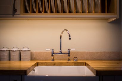 The kitchen at Hawthorn Farmhouse, Somerset