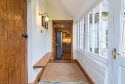 The hallway at Hawthorn Farmhouse, Somerset