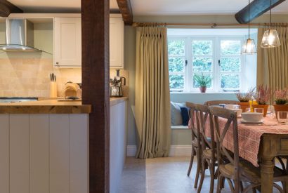 The dining kitchen at The Thatched Cottage, Somerset