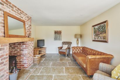 The living room at The Byre, Welsh Borders