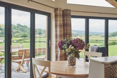 The living space at Ty Hiraeth, Montgomeryshire