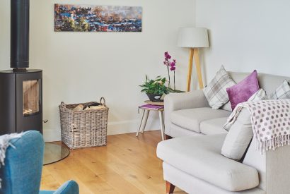 The living room at Ty Hiraeth, Montgomeryshire