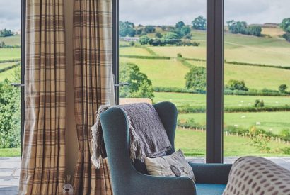 The living room at Ty Hiraeth, Montgomeryshire