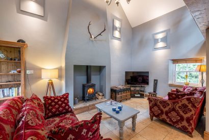 The living room at Waterside Cottage, Yorkshire