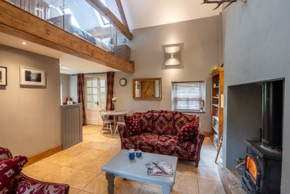 The living room at Waterside Cottage, Yorkshire