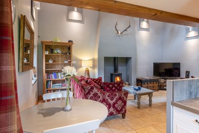 The living room at Waterside Cottage, Yorkshire