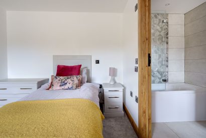 A bedroom at Ty Alwyn, Llyn Peninsula