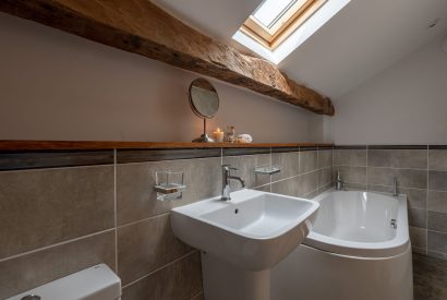 A bathroom at Ribble Valley Barn, Lancashire