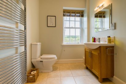 A bathroom at Hill View Cottage, Perthshire