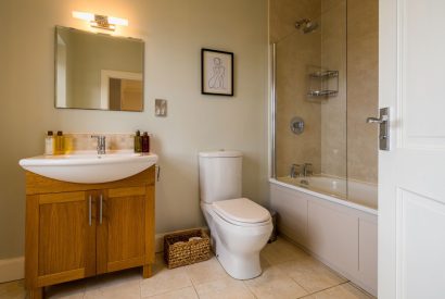 A bathroom at Hill View Cottage, Perthshire