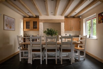 The dining room at Lake House, Powys