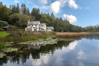 The exterior at Lake House, Powys